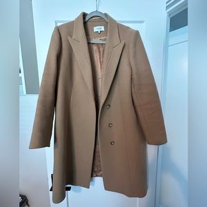 Reiss mid length coat in camel